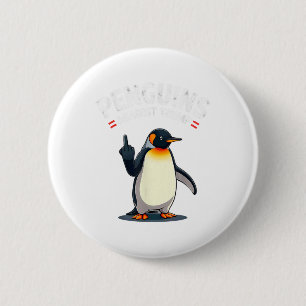 Sarcastische Pinguine gegen Trump Button