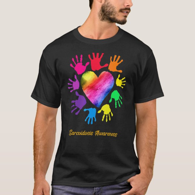 Sarcoidose Awareness Hands Sarcoidose T-Shirt (Vorderseite)