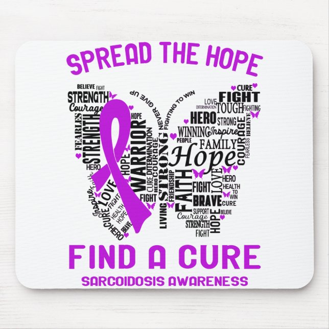 Sarcoidose Awareness Month Ribbon Geschenke Mousepad (Vorne)