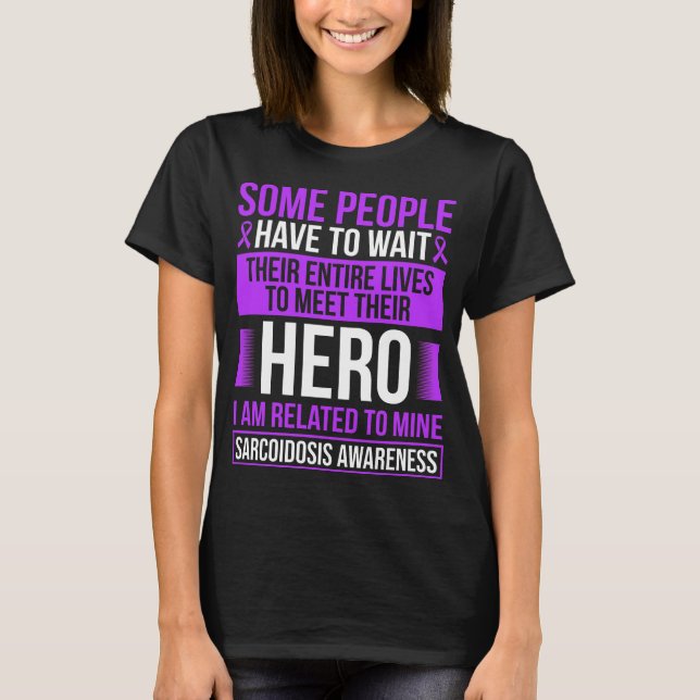 Sarcoidose Ribbon Sarcoidose Warrior Survivor T-Shirt (Vorderseite)