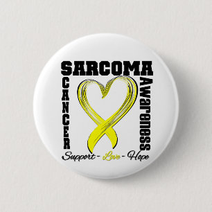 Sarcoma Awareness Brushed Heart Ribbon Button