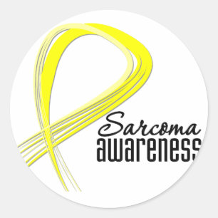 Sarcoma Awareness Grunge Ribbon Runder Aufkleber