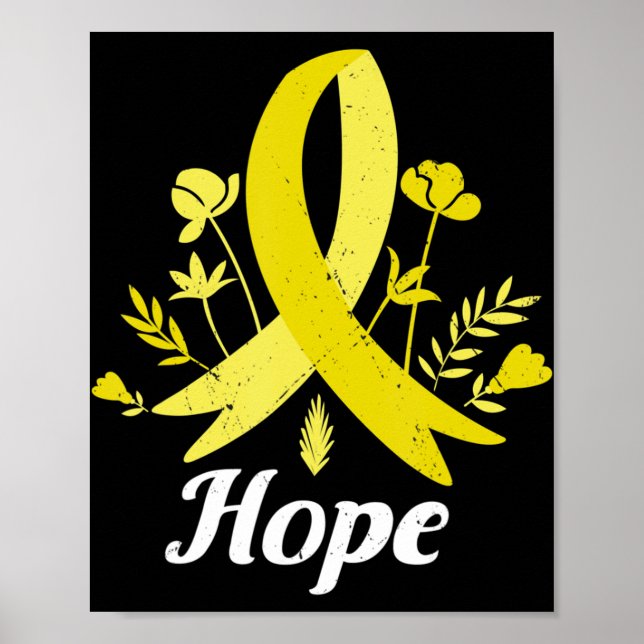 Sarcoma Awareness Month Hoffnung Vintager Knochenk Poster (Vorne)