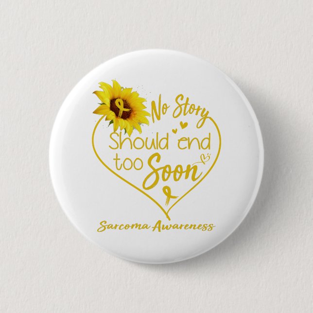 Sarcoma Awareness Month Ribbon Geschenke Button (Vorderseite)