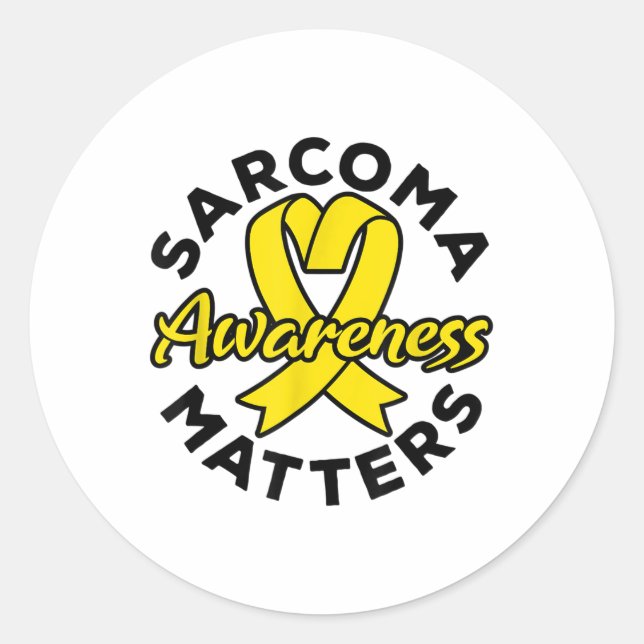 Sarcoma Awareness S - Sarcoma Cancer Runder Aufkleber (Vorderseite)