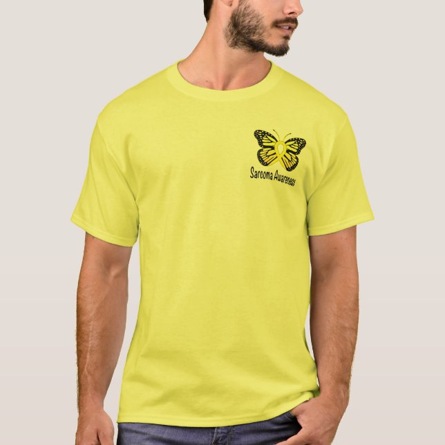 Sarcoma Butterfly Awareness Ribbon T-Shirt (Vorderseite)