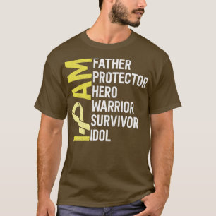 Sarcoma Cancer Awareness I Bin Father Hero Warrior T-Shirt