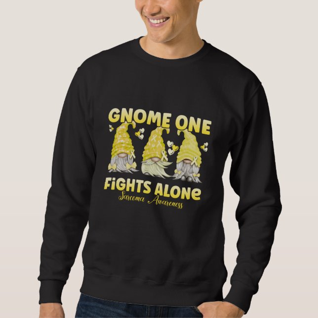 Sarcoma Cancer Awareness Yellow Gnome Sweatshirt (Vorderseite)