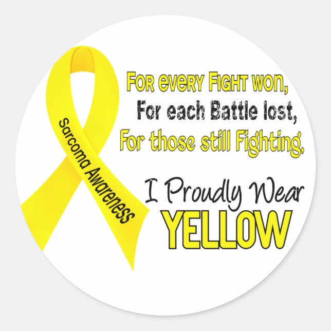 Sarcoma I Stolly Wear Yellow 1 Runder Aufkleber (Vorderseite)