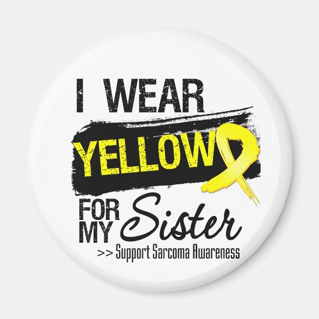 Sarcoma Ribbon für meine Schwester Magnet (Vorne)