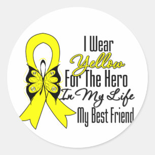Sarcoma Ribbon My Held My Best Friend Runder Aufkleber