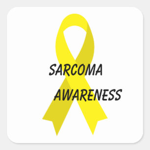 Sarcoma Yellow Awareness Ribbon von Janz Quadratischer Aufkleber
