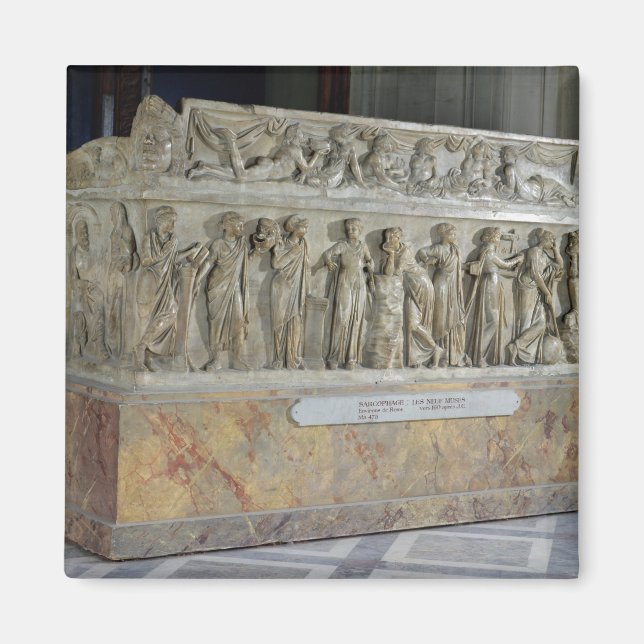 Sarcophagus mit Fries der Neunen Musen Magnet (Vorne)