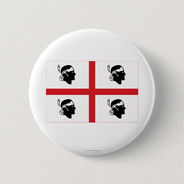Sardegna Flagge Button (Vorderseite)
