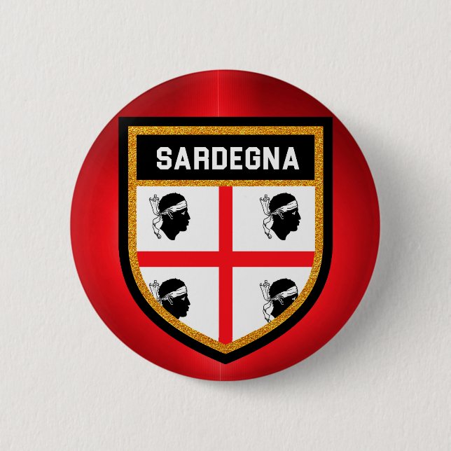 Sardegna-Flagge Button (Vorderseite)