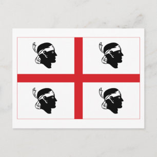 Sardegna-Flagge Postkarte