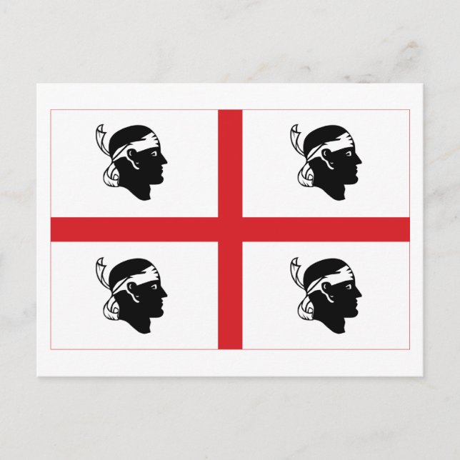 Sardegna-Flagge Postkarte (Vorderseite)