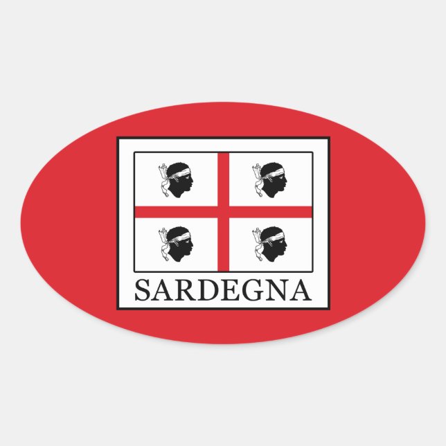 Sardegna Ovaler Aufkleber (Vorderseite)