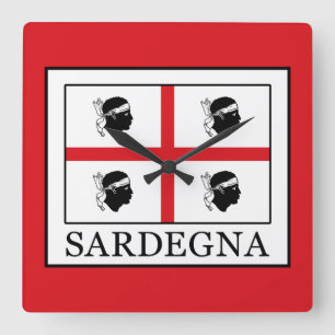 Sardegna Quadratische Wanduhr