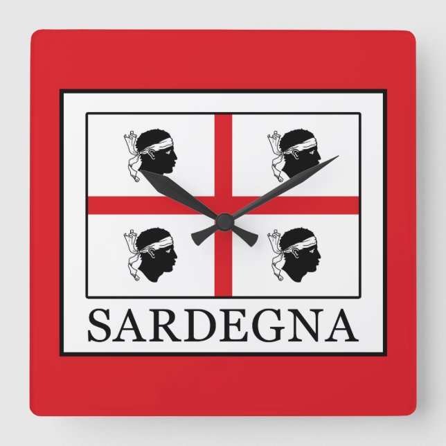 Sardegna Quadratische Wanduhr (Vorderseite)