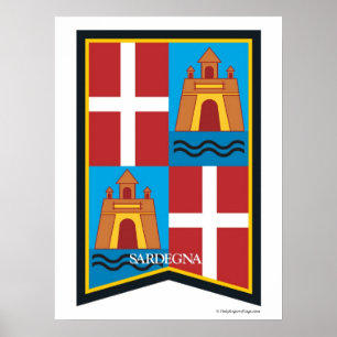 Sardegna Sardinia Italien Region Poster