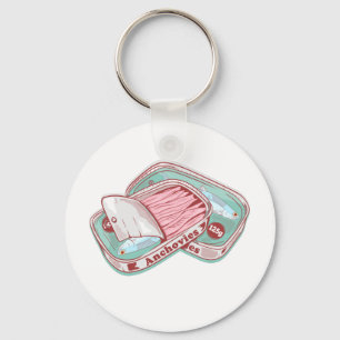 Sardellen in einer Dose Schlüsselanhänger