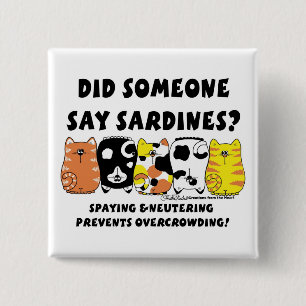 Sardine Cats Button