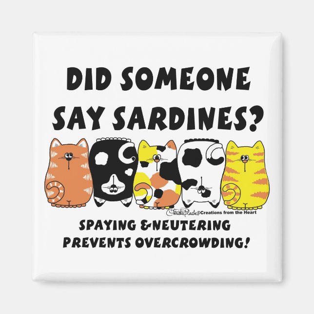 Sardine Cats Magnet (Vorne)