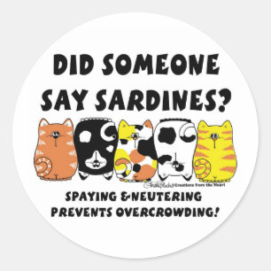 Sardine Cats Runder Aufkleber