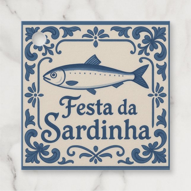 Sardine in Portugal Geschenkanhänger (Vorderseite)