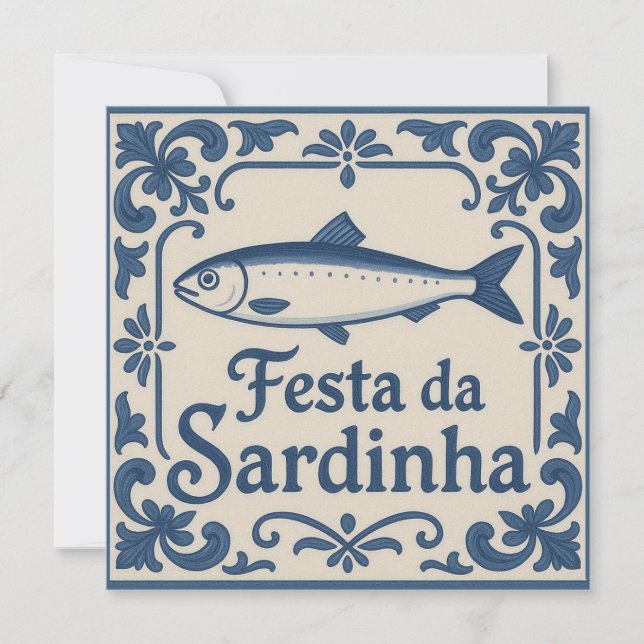 Sardine in Portugal Karte (Vorderseite)