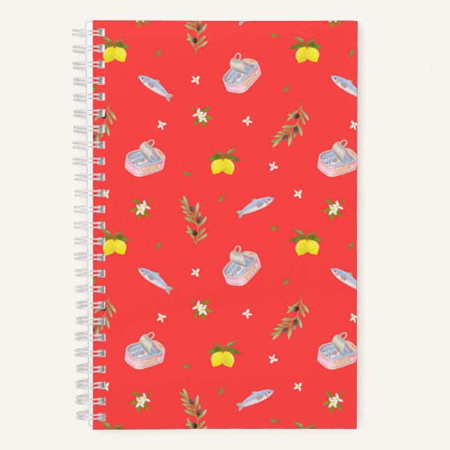 Sardine Lemon Red Notizbuch (Vorderseite)