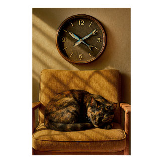 Sardine O’clock Dreamtime – Surrealistische Katzen Poster