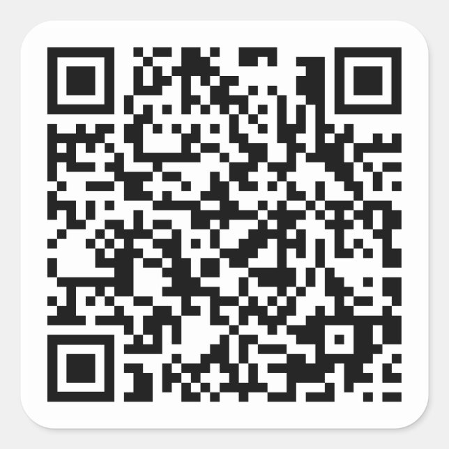 Sardine Pizza QR Code Aufkleber (Vorderseite)