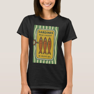 Sardine Retro Niedlich Vintage Fischdose - Klassis T-Shirt