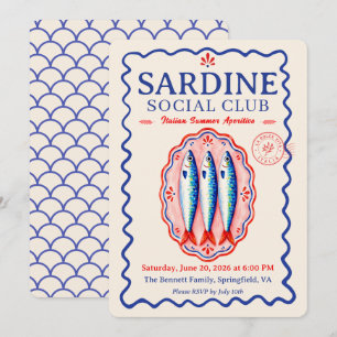 Sardine Social Club Italienische Sommerparty  Einladung