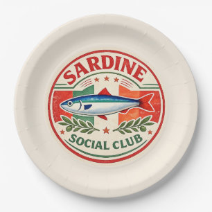 Sardine Social Club Italienische Sommerparty Pappteller