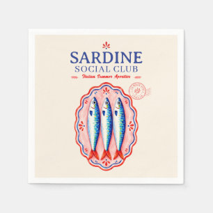 Sardine Social Club Italienische Sommerparty Serviette