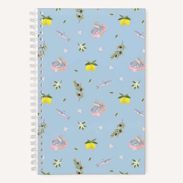 Sardine Zitrone Blau Notizbuch (Vorderseite)