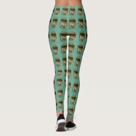 Sardinen auf Grün Leggings
