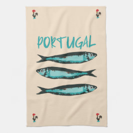 Sardinen des Lissaboner Festivals, Symbol Portugal Geschirrtuch