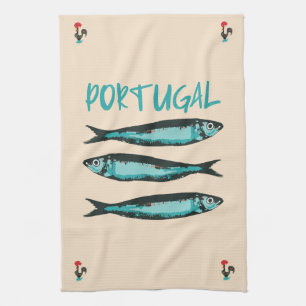 Sardinen des Lissaboner Festivals, Symbol Portugal Geschirrtuch