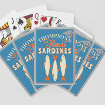 Sardinen Dosenfisch Benutzerdefiniertes Poker Kart