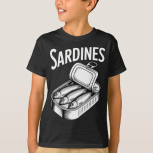 Sardinen Dosenfisch Foodie Retro Meeresfrüchte Lie T-Shirt