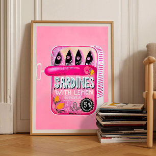 Sardinen Druck Sardinen Dose Vintage Poster Retro