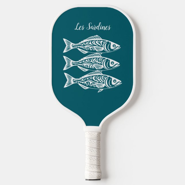 Sardinen-hawaiianisch Aquamarin Pickleball Schläger (Vorderseite)