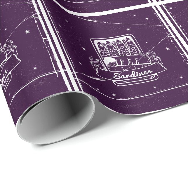 Sardinen in einer Zinn gestört Geschenkpapier (Rolleneckpunkt)