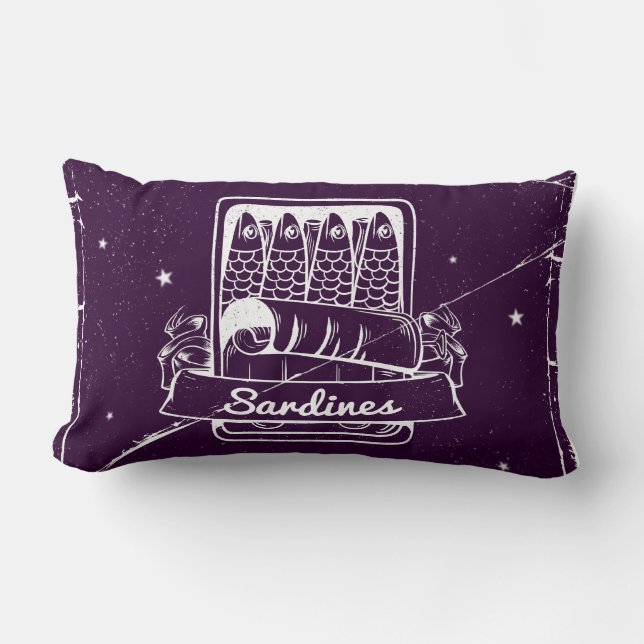 Sardinen in einer Zinn gestört Lendenkissen (Vorderseite)
