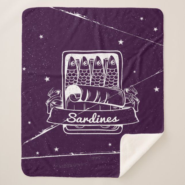 Sardinen in einer Zinn gestört Sherpadecke (Vorderseite)