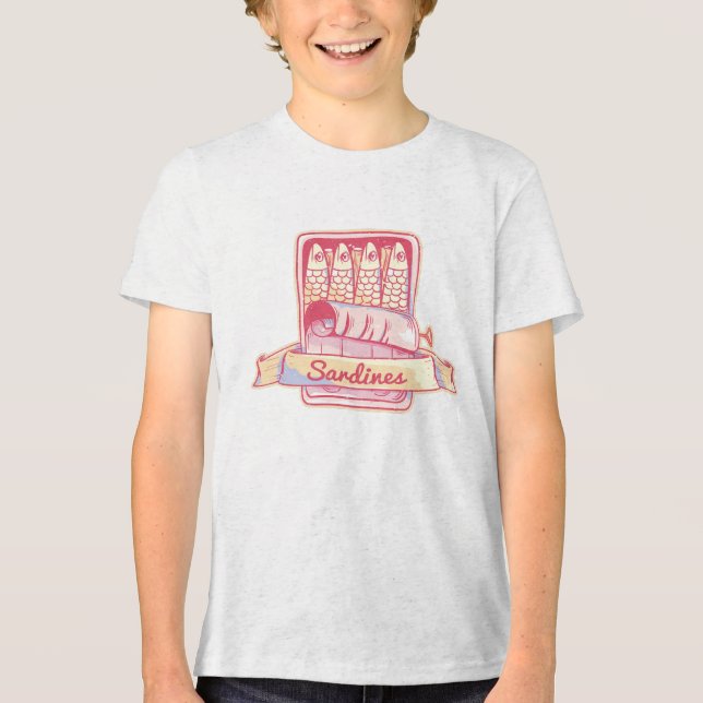 Sardinen in Zinn Tri-Blend Shirt (Vorderseite)